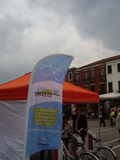 Photo: Bike sharing station in Mestre